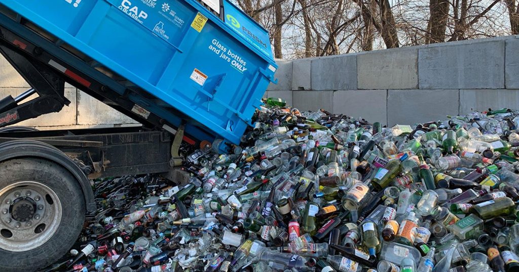 blue bin takes glass for recycling