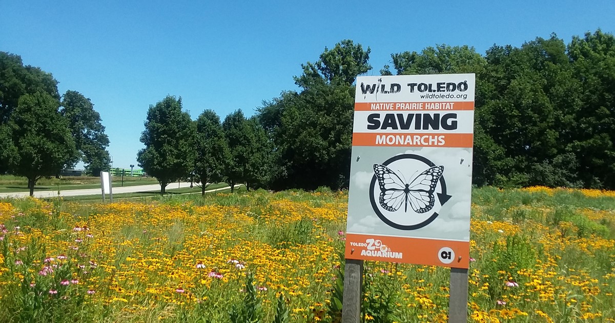 Biodiversity project sign at Toledo Zoo