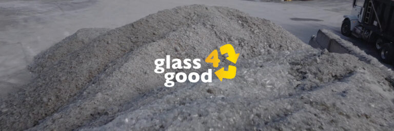 crushed glass recycled glass in a pile